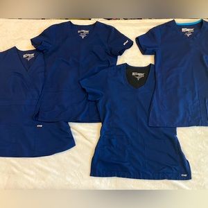 Grey’s anatomy navy blue scrub tops